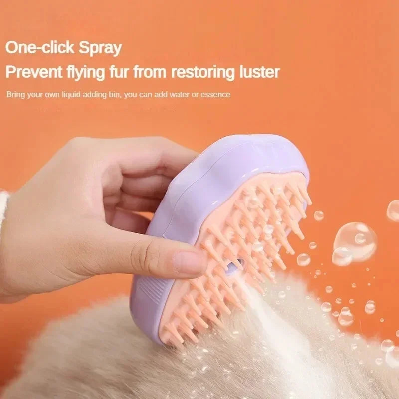 3 in 1 Cat Comb Brush Electric Spray Cat Steam Brush Spray Cat Hair