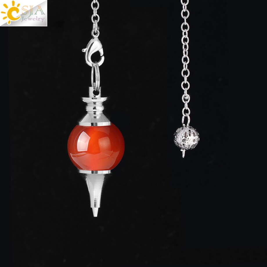 Csja Shuttle Pendulum For Dowsing Radiesthesia Divination Natural Gem