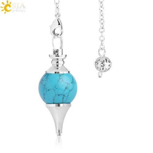 Csja Shuttle Pendulum For Dowsing Radiesthesia Divination Natural Gem