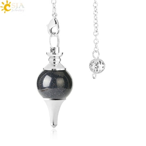 Csja Shuttle Pendulum For Dowsing Radiesthesia Divination Natural Gem