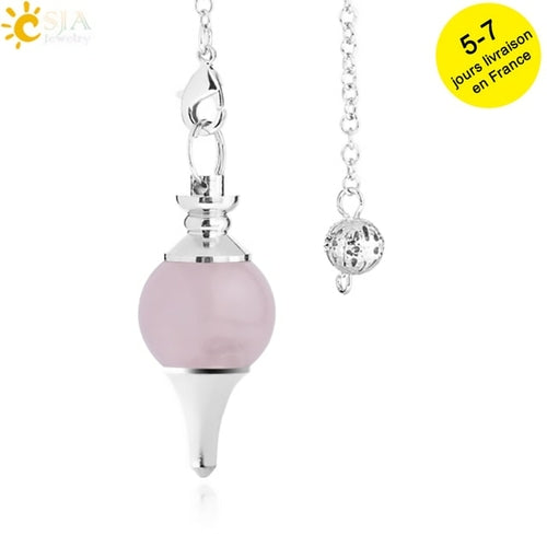 Csja Shuttle Pendulum For Dowsing Radiesthesia Divination Natural Gem