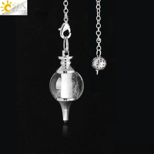 Csja Shuttle Pendulum For Dowsing Radiesthesia Divination Natural Gem
