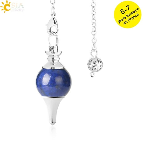 Csja Shuttle Pendulum For Dowsing Radiesthesia Divination Natural Gem
