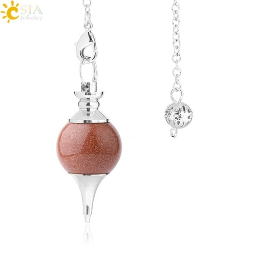 Csja Shuttle Pendulum For Dowsing Radiesthesia Divination Natural Gem