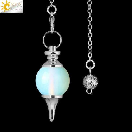 Csja Shuttle Pendulum For Dowsing Radiesthesia Divination Natural Gem