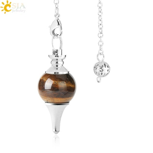 Csja Shuttle Pendulum For Dowsing Radiesthesia Divination Natural Gem