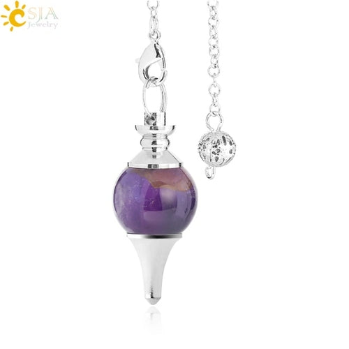 Csja Shuttle Pendulum For Dowsing Radiesthesia Divination Natural Gem