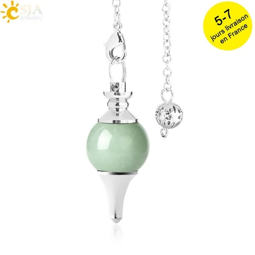 Csja Shuttle Pendulum For Dowsing Radiesthesia Divination Natural Gem