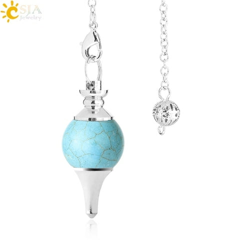Csja Shuttle Pendulum For Dowsing Radiesthesia Divination Natural Gem