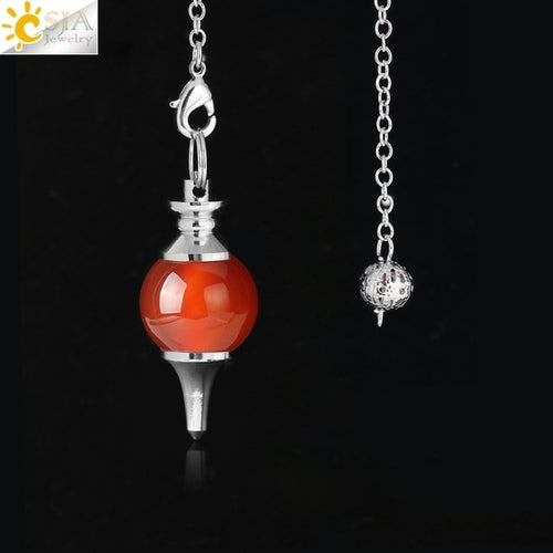 Csja Shuttle Pendulum For Dowsing Radiesthesia Divination Natural Gem