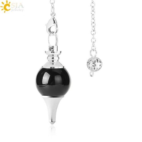 Csja Shuttle Pendulum For Dowsing Radiesthesia Divination Natural Gem