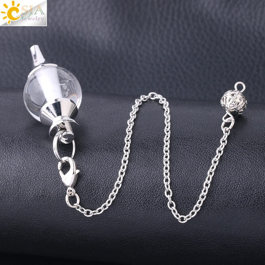 Csja Shuttle Pendulum For Dowsing Radiesthesia Divination Natural Gem