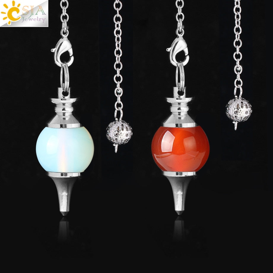 Csja Shuttle Pendulum For Dowsing Radiesthesia Divination Natural Gem