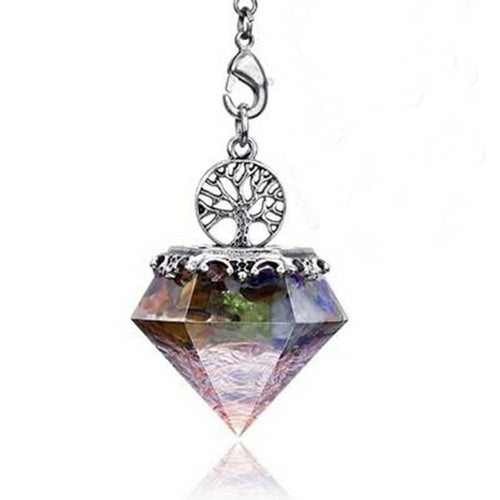 KFT Natural Crystal Stone Orgonite Orgone Hexagonal Pyramid Tree of