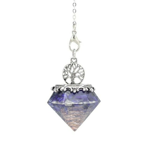 KFT Natural Crystal Stone Orgonite Orgone Hexagonal Pyramid Tree of