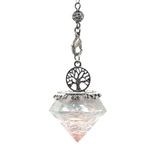KFT Natural Crystal Stone Orgonite Orgone Hexagonal Pyramid Tree of