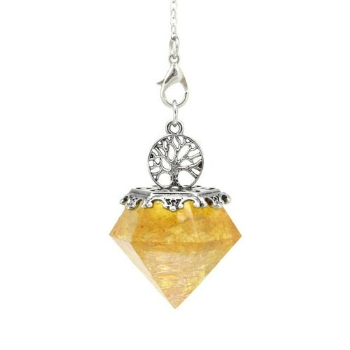 KFT Natural Crystal Stone Orgonite Orgone Hexagonal Pyramid Tree of