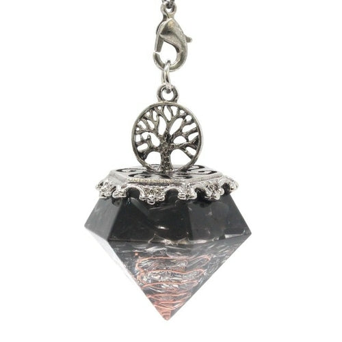 KFT Natural Crystal Stone Orgonite Orgone Hexagonal Pyramid Tree of