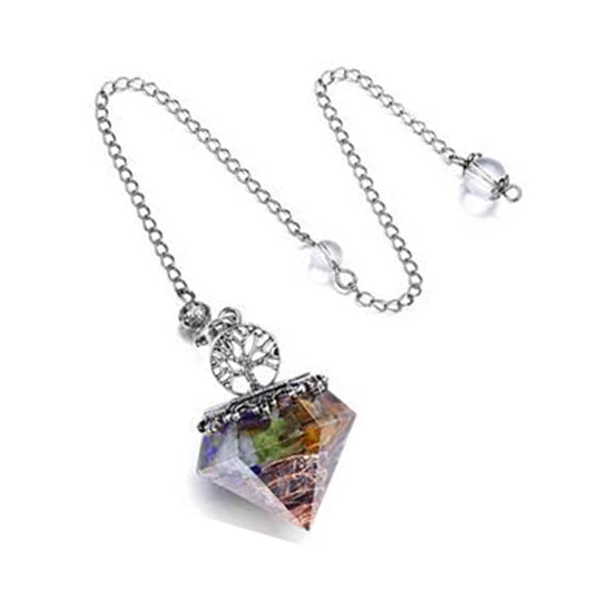 KFT Natural Crystal Stone Orgonite Orgone Hexagonal Pyramid Tree of