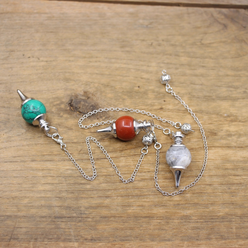 Natural Stone Radiesthesia Pendulum For Dowsing Spiritual Divination