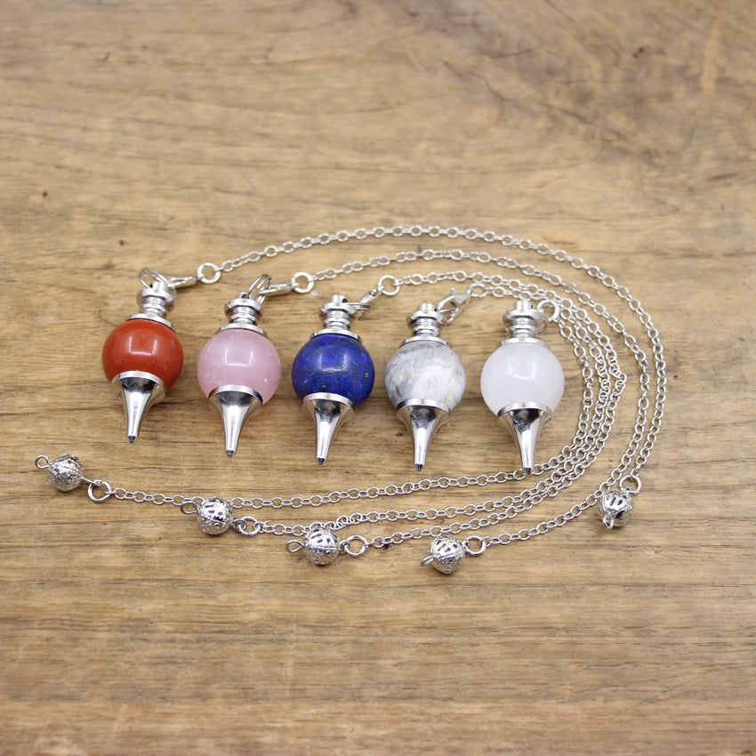 Natural Stone Radiesthesia Pendulum For Dowsing Spiritual Divination