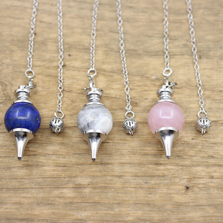 Natural Stone Radiesthesia Pendulum For Dowsing Spiritual Divination