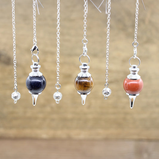 Natural Stone Radiesthesia Pendulum For Dowsing Spiritual Divination