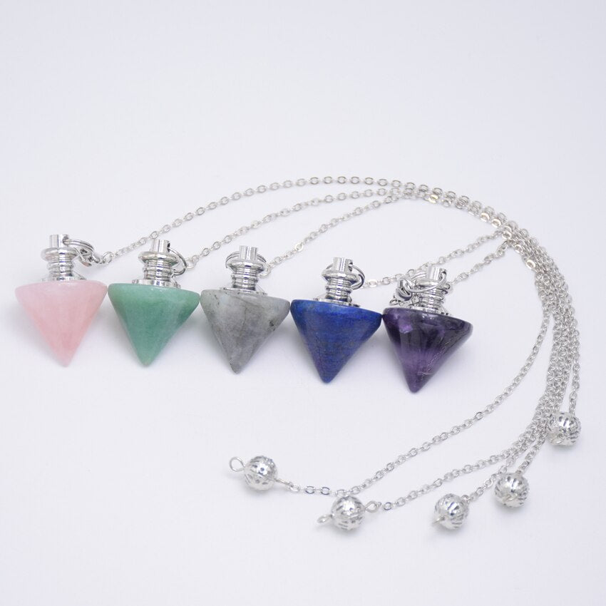 Divination Labradorite Pendulum | Pendulum Dowsing Natural Stone -