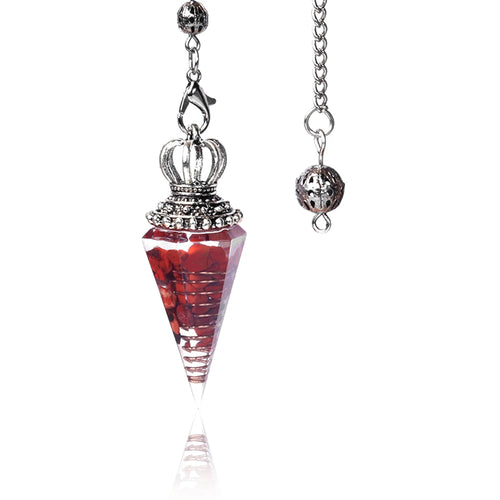 Natural Crystal Pendulum Hexagonal Cone Pendule Agate Quartz Chakras