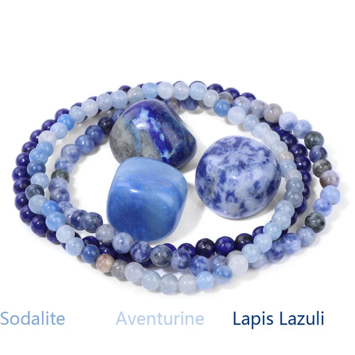 4mm Natural Stone Beads Bracelet With 3pcs Stones Rose Quartzs