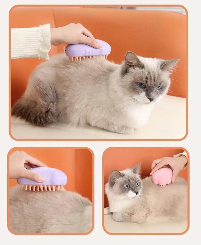 3 in 1 Cat Comb Brush Electric Spray Cat Steam Brush Spray Cat Hair