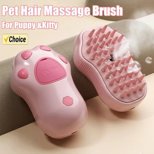 3 in 1 Cat Comb Brush Electric Spray Cat Steam Brush Spray Cat Hair