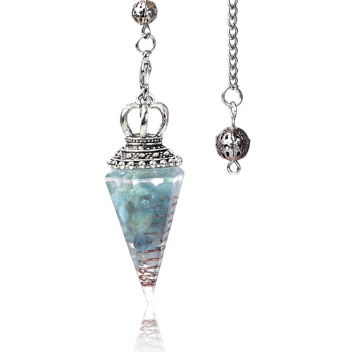 Natural Crystal Pendulum Hexagonal Cone Pendule Agate Quartz Chakras