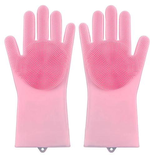 Pet Grooming Cleaning Gloves Dog Cat Bathing Shampoo Glove Scrubber