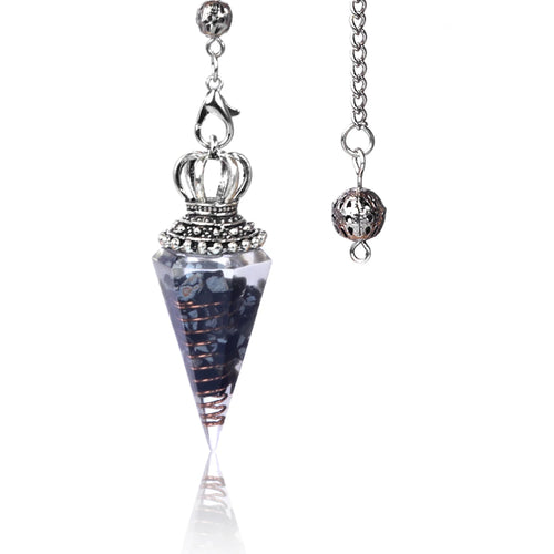 Natural Crystal Pendulum Hexagonal Cone Pendule Agate Quartz Chakras