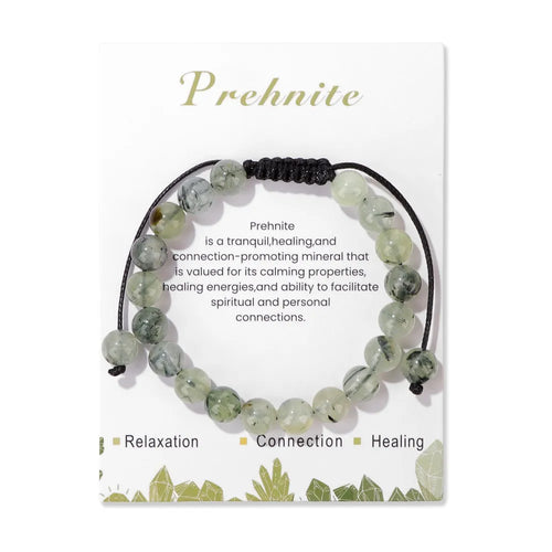 New Natural Stone Amethysts Bracelet with Card 8mm Pink Quartz