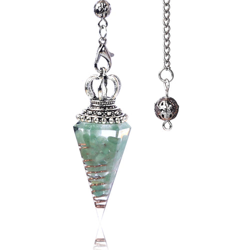 Natural Crystal Pendulum Hexagonal Cone Pendule Agate Quartz Chakras