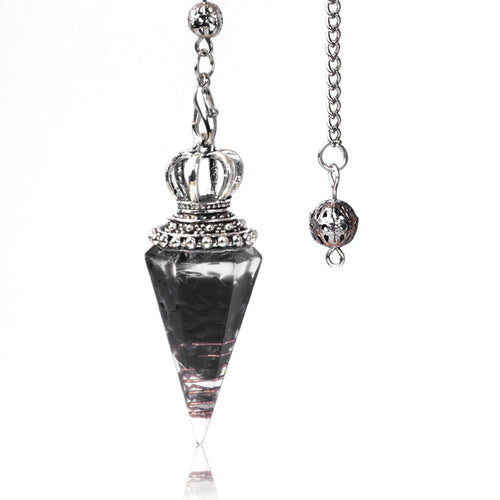 Natural Crystal Pendulum Hexagonal Cone Pendule Agate Quartz Chakras