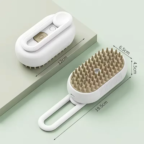 Cat Dog Pet Spray Massage Brush One Button Steam Spray Folding