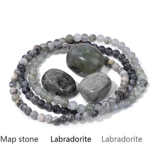 4mm Natural Stone Beads Bracelet With 3pcs Stones Rose Quartzs