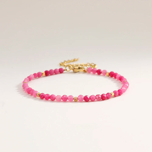 3mm Faceted African Turquoise Nature Stone Beaded Bracelet For Women