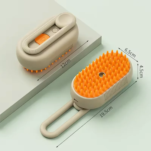 Cat Dog Pet Spray Massage Brush One Button Steam Spray Folding