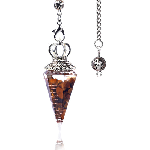 Natural Crystal Pendulum Hexagonal Cone Pendule Agate Quartz Chakras