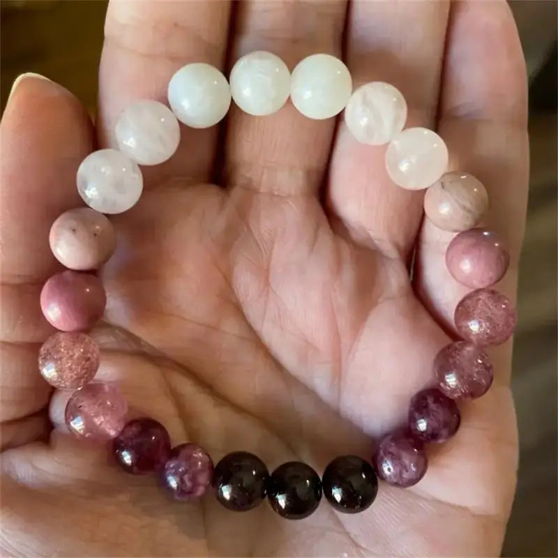 pink Amethyst Bracelet cubic self love braclet couple love gifts