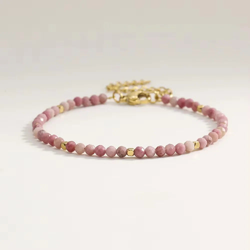 3mm Faceted African Turquoise Nature Stone Beaded Bracelet For Women