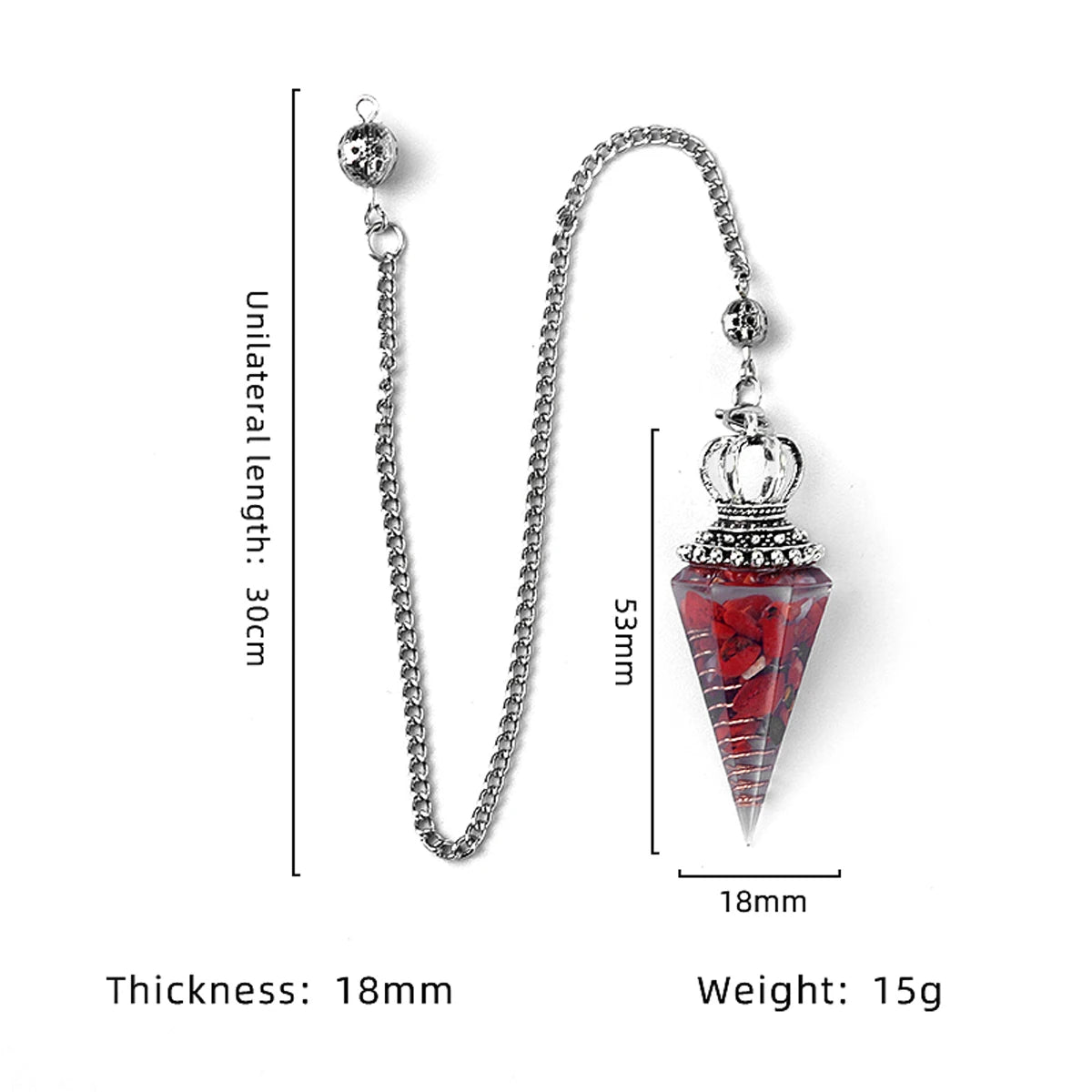 Natural Crystal Pendulum Hexagonal Cone Pendule Agate Quartz Chakras